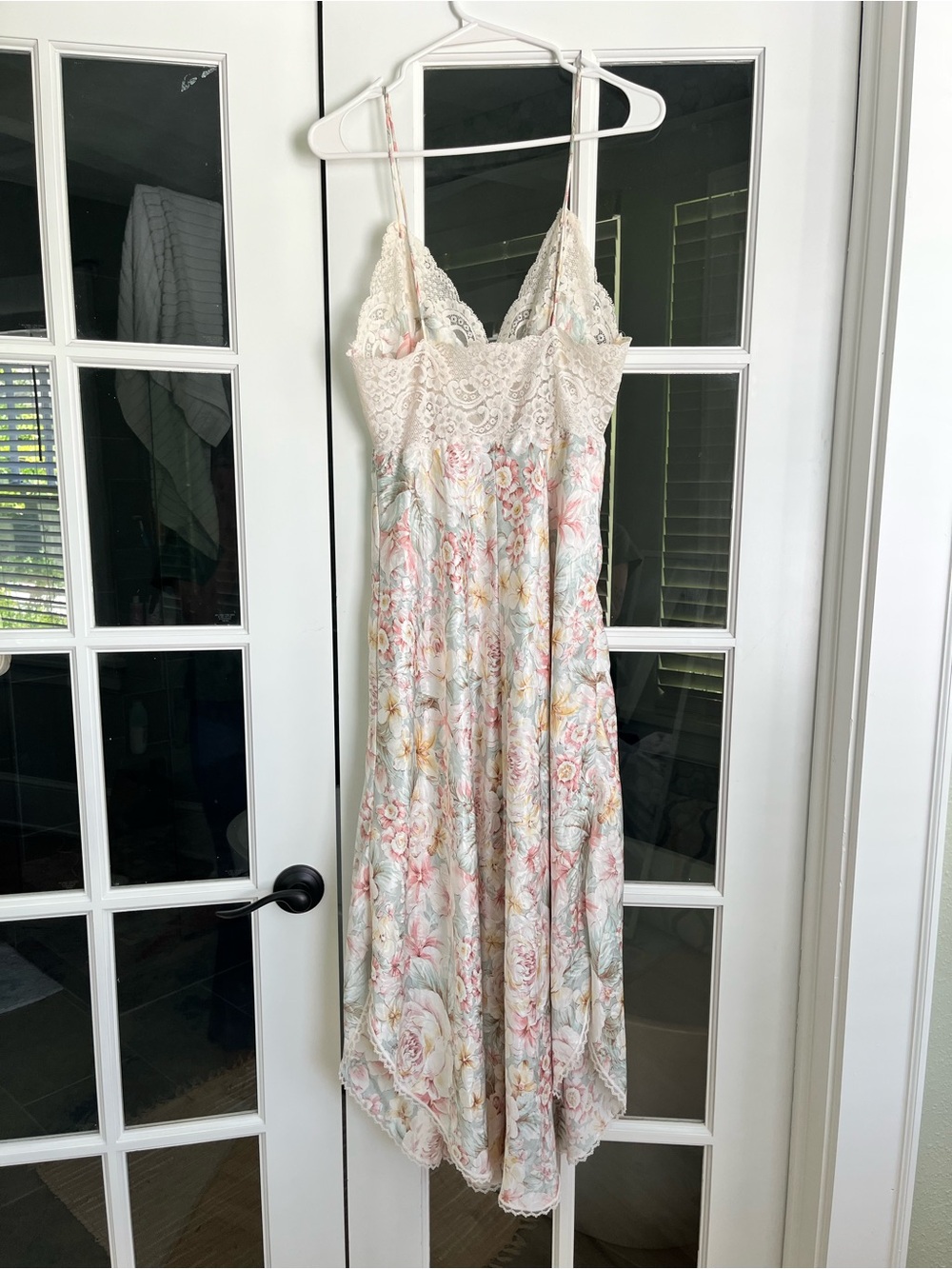 Vintage 90s Christian Dior Floral Silk-Satin Maxi Slip Dress ILGWU - Picture 7 of 11